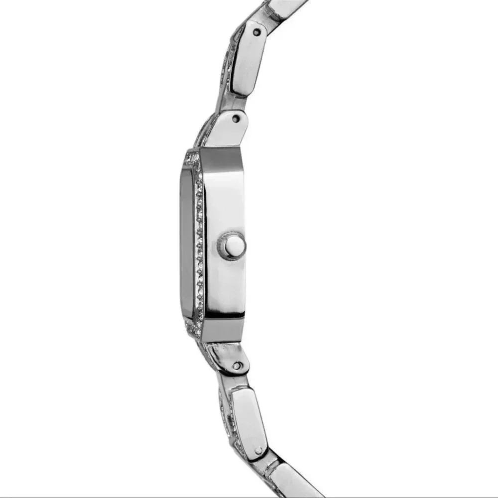 Panthere Classic Crystal Silver Link Watch